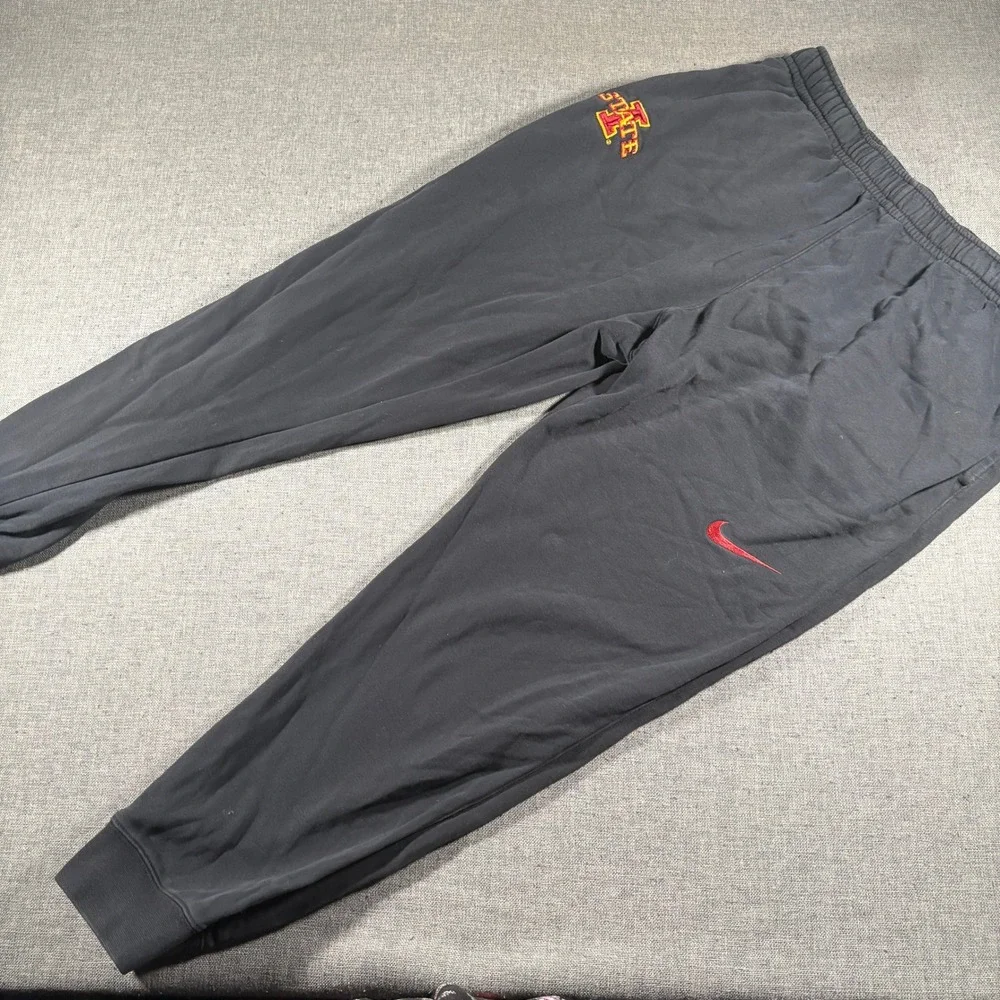 Nike Sweatpants Mens XL Tall Black Iowa State Cyclones Embroidered Joggers